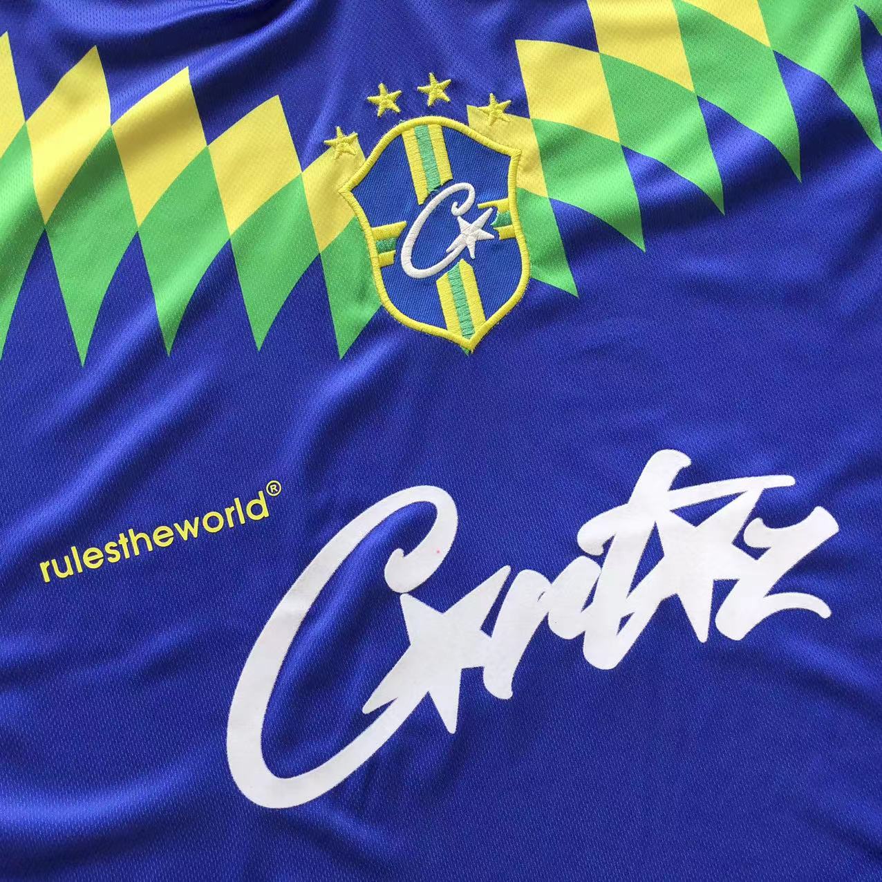 Camisa Corteiz Futebol Brasil Azul