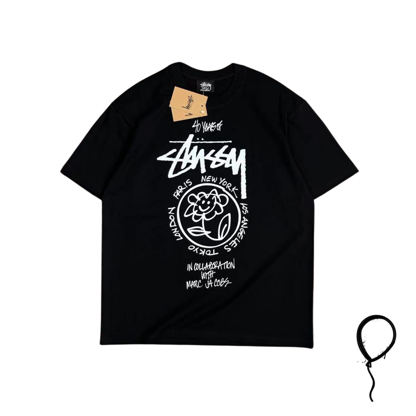 Camiseta Stussy Graffiti Flower