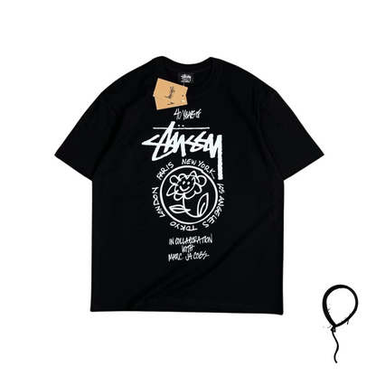 Camiseta Stussy Graffiti Flower