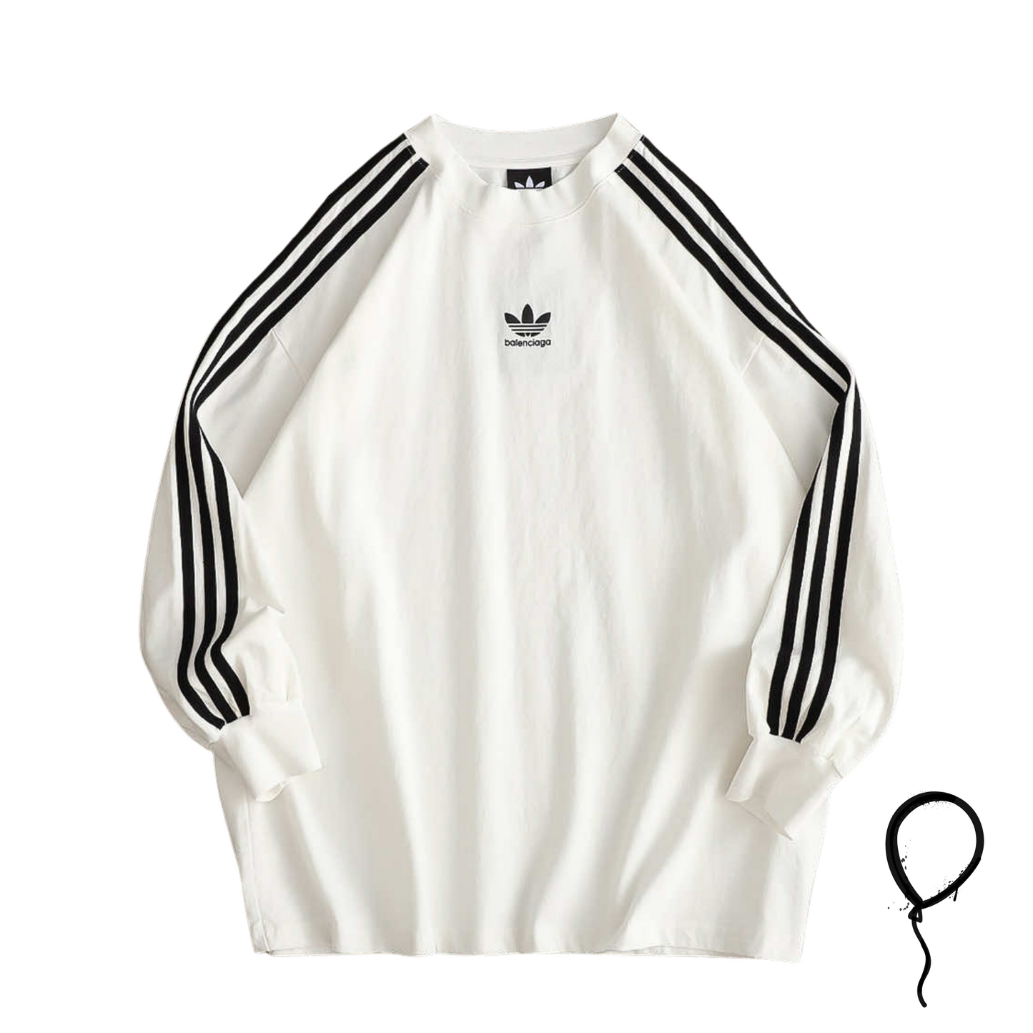 Camiseta manga comprida Balenciaga x Adidas