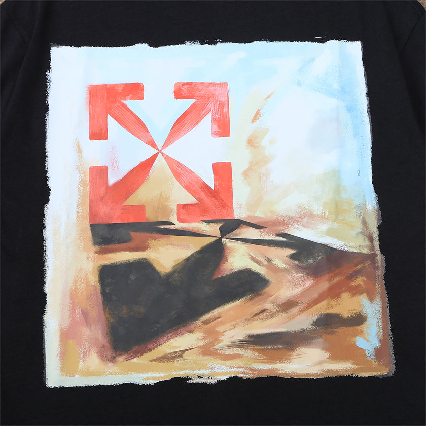 Camiseta Off-White Arrows On Canvas - Preta