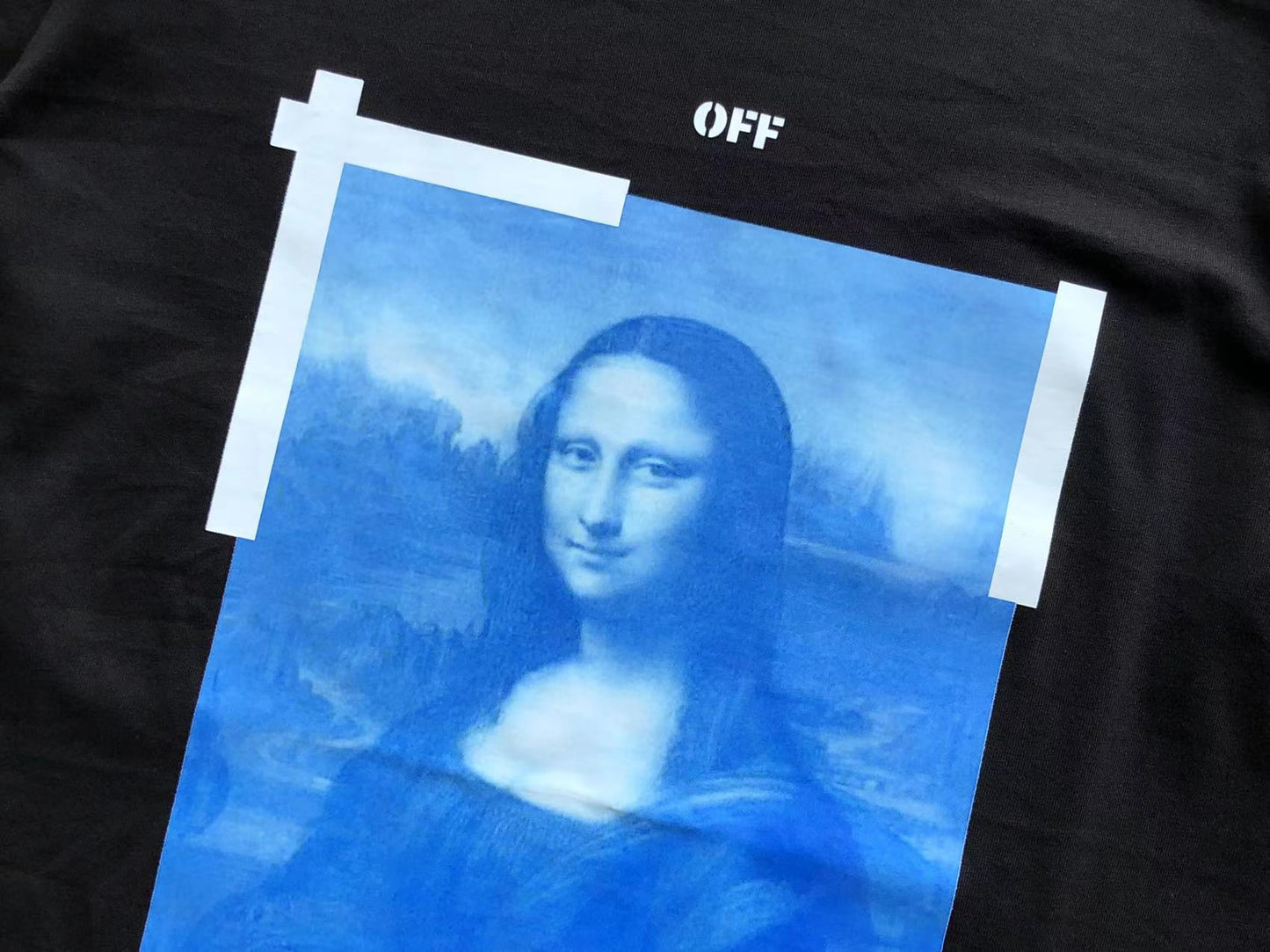 Camiseta Off-White Blue Monalisa Preto