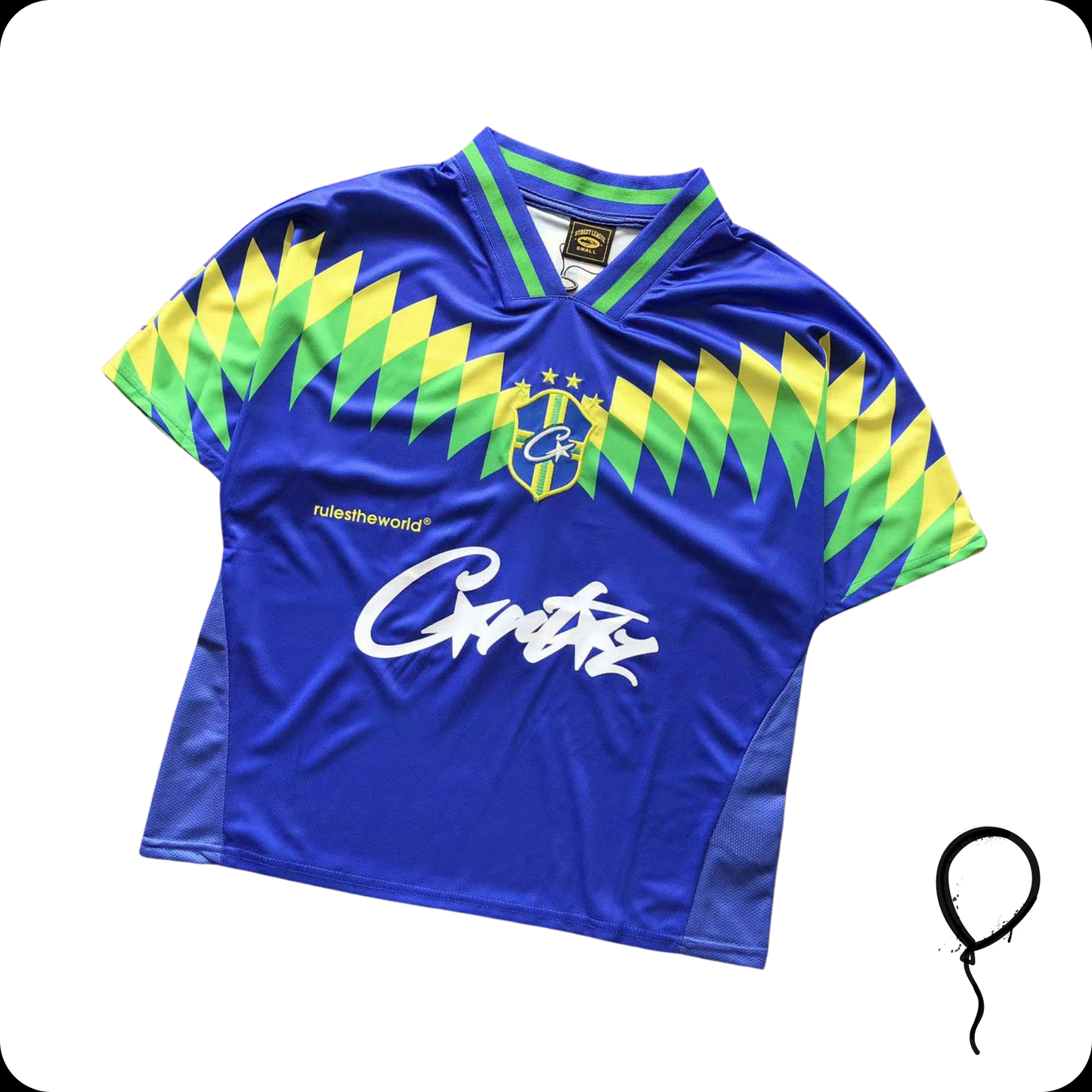 Camisa Corteiz Futebol Brasil Azul