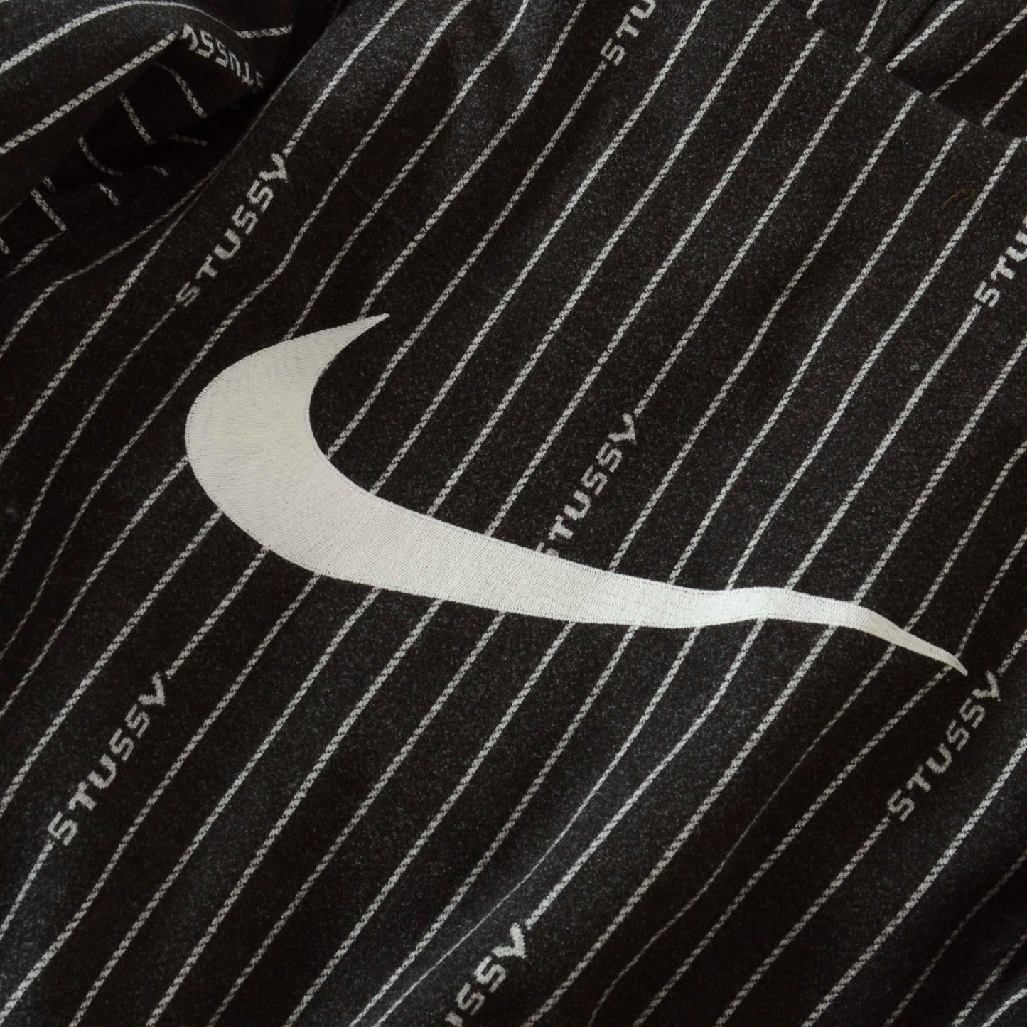 Stussy x Nike Jaqueta Striped Wool Black