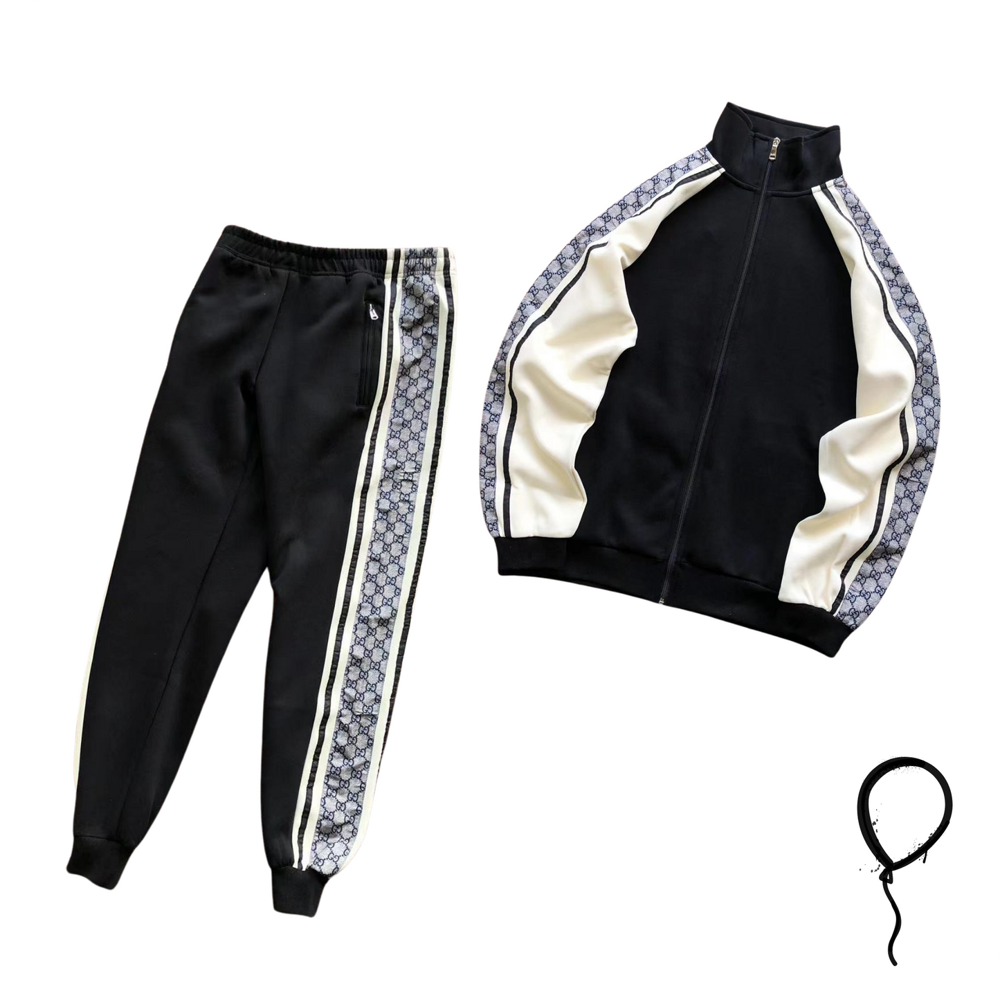 Conjunto Technical Gucci Preto/Branco