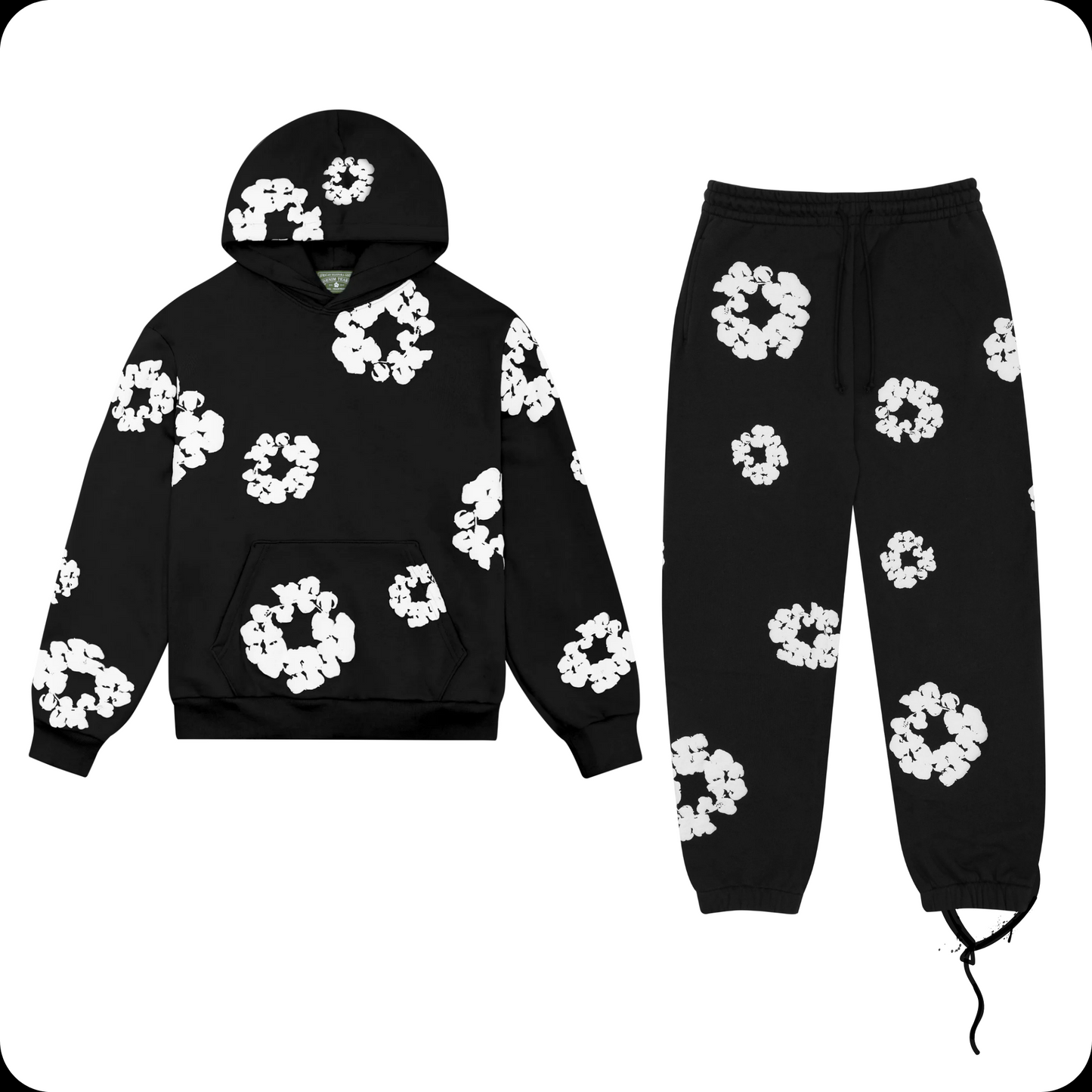 Conjunto Denim Tears The Cotton Wreath Black