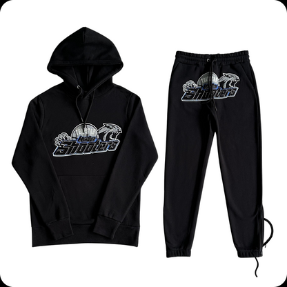 Conjunto Trapstar Shooters Hoodie Tracksuit Black/Blue