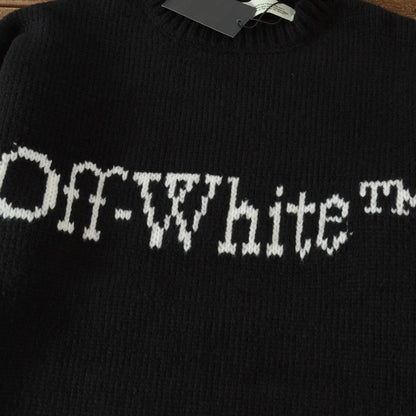 Sweater Off-White Logo Crew Knit