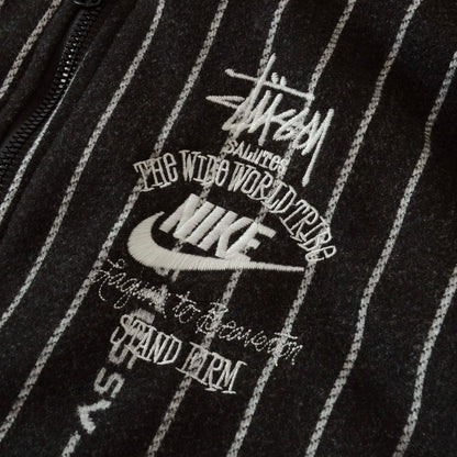 Stussy x Nike Jaqueta Striped Wool Black